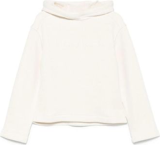 Max Mara Witte Sweater met Logo Borduursel - Dames - Hoodies - Wit - XS - Hoodies & sweatvesten