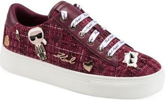 Karl Lagerfeld Cate Pins Sneaker in Burgundy at Nordstrom, Size 6.5