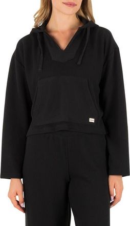 Hurley Positano Rib Hoodie in Black at Nordstrom, Size X-Small