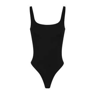 Elisabetta Franchi Lichtgewicht Cr&ecirc;pe Jersey Bodysuit - Dames - Tops - Zwart - Maat: XL Jersey