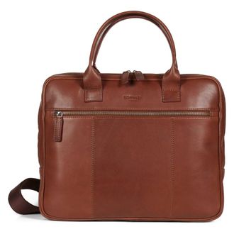 Howard London Conrad Laptoptas - Heren - Laptoptassen - Bruin - ONE Size - Leer - Tassen