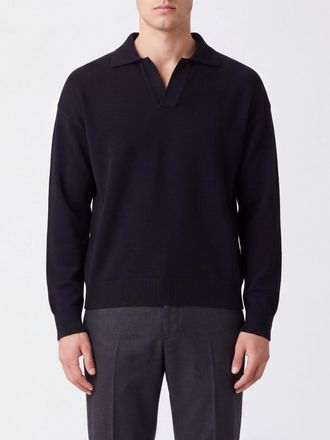 Roberto Collina Long-Sleeved Merino Wool Knit Polo Shirt