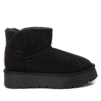 Xti Womens Winter Suede Booties In Black