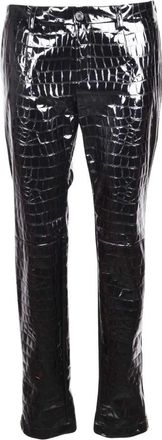 Dolce & Gabbana Broeken, Heren, Zwart, L, Katoen, Pantalone in vernice