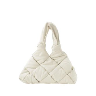 Bottega Veneta Pre-owned Bottega Veneta Lambskin Maxi Intrecciato Padded Lock Tote Ladies 8NJMQXV4SLK4M9K6