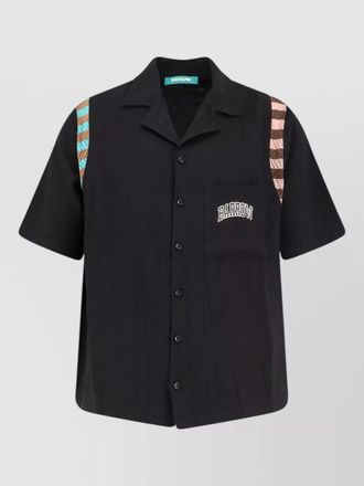 Barrow viscose blend shirt frontal logo print