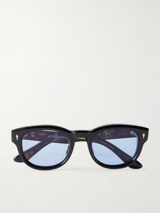 Jacques Marie Mage Occhiali Da Sole In Acetato Tartarugato Con Montatura Rotonda Dr. Dream - Nero