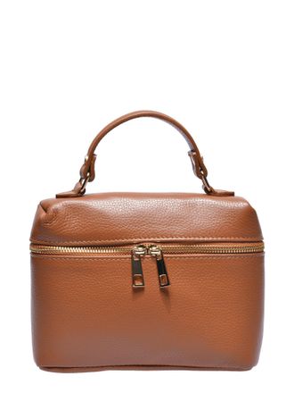 Anna Luchini Brown Rundleer Tas