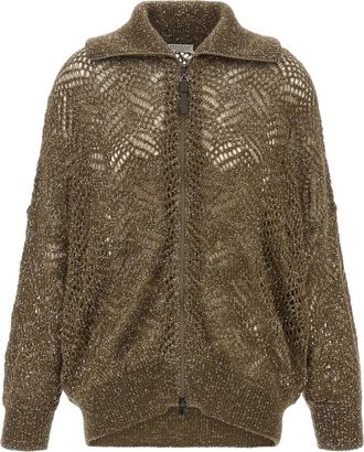 Brunello Cucinelli Brown Polyamide Womens Cardigan