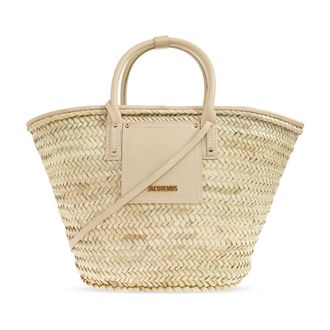 Jacquemus Tote Bags, female, Beige, Size: ONE SIZE Soli Basket