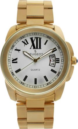 Peugeot Status Large Face Calendar Bracelet Watch - 42MM in Gold at Nordstrom