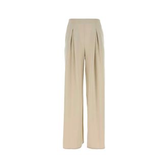 Max Mara Mxppalude Wide Trousers - female - Max Mara - Wide Trousers - Beige - XS - Trousers