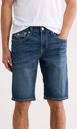 True Religion Ricky Big T Flap Pocket Denim Shorts in Medium Blue Comet at Nordstrom Rack, Size 30