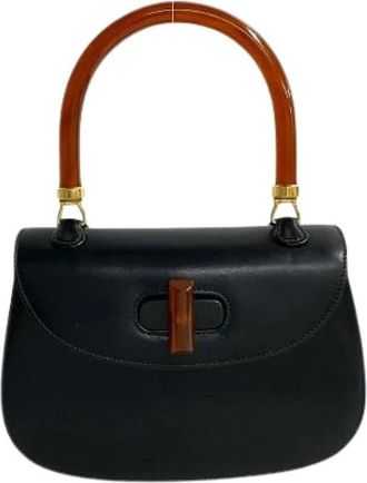 Gucci Pre-owned Leather gucci-bags - Dames - Vintage Handtas - Zwart - ONE Size - Leer - Vintage