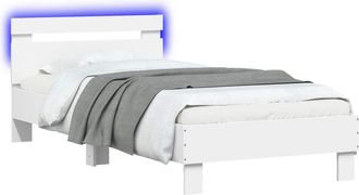 vidaXL Estructura De Cama Blanco 80 X 200 Cm Madera De Ingenier&iacute;a Vidaxl