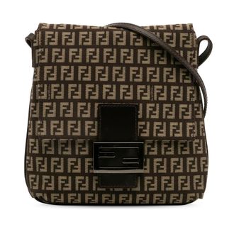 Fendi Pre-owned Fendi Zucchino Canvas Crossbody Ladies 2305 8BT075 JQ4 049