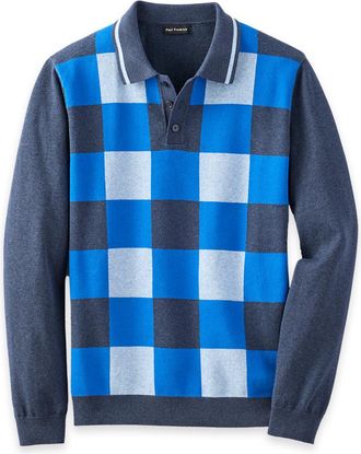 Paul Fredrick Cotton Three Button Polo