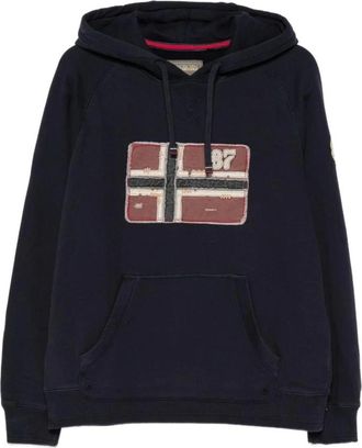 Napapijri Hoodies & sweatvesten, Heren, Blauw, L, Katoen, Archive Hooded Sweatshirt