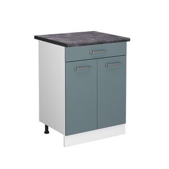 Vicco Mueble Bajo De Cocina R-line, Gris Azulado, 60 Cm Con Caj&oacute;n, Et Antracita
