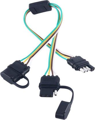 OEM Adecuado Para Enchufe Americano De 4 Pines Dividido En 2 Tomas De 4 Pines, Longitud Total Del Conector Divisor De 4 Pines: 17,5 Pulgadas
