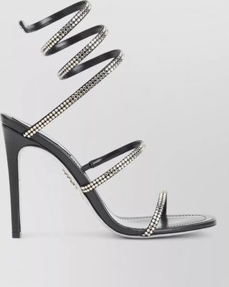 Rene Caovilla leather crystal-embellished sandals
