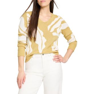 Nic+Zoe Shadow Reef Sweater in Yellow Multi at Nordstrom Rack, Size X-Large