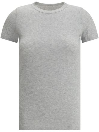 Brunello Cucinelli bead-embellished t-shirt - women - Cotton/Spandex/Elastane - S - Grey