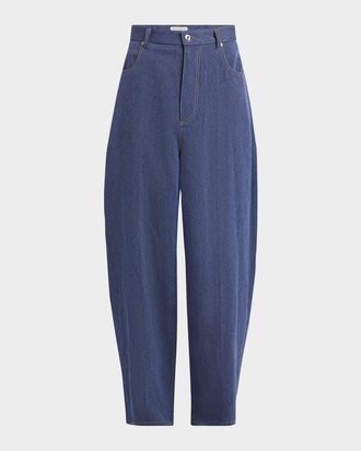 Bottega Veneta Men & apos;s Wide-Leg Drill Trousers
