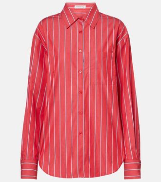 Frankie Shop Lui striped cotton poplin shirt