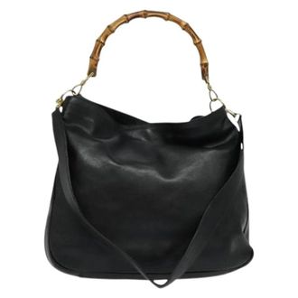 Gucci Pre-owned Vintage Handtas - Dames - Vintage Schoudertas - Zwart - ONE Size - Leer - Vintage