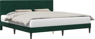 vidaXL Estructura De Cama Verde Oscuro 180 X 200 Cm Terciopelo Vidaxl