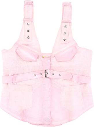 Marques Almeida Top met ceintuur - Roze