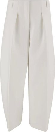 Jacquemus Wide Trousers, female, White, Size: XS Ovalo Pants