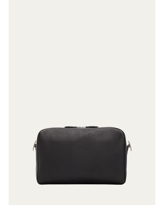 The Row Mens Jerome Grained Leather Crossbody Bag
