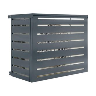 IDMarket Copertura Per Condizionatore DAria In Metallo Grigio Antracite Per Unit&agrave; Esterna 95 X 50 X 80 Cm