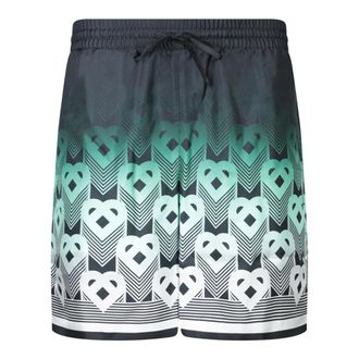 Casablanca Casual Shorts, male, Multicolor, Size: L Gradient Monogram Silk Shorts