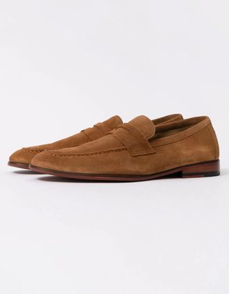 Oliver Sweeney Mens Oliver Sweeney Keyworth Suede Mens Loafers - Whiskey - Tan - Size: 10