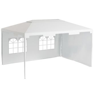 OUTSUNNY Carpa de jard&iacute;n 395x295x255 cm blanco