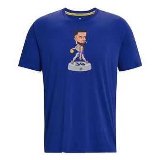 Under Armour Curry Bobble Head Basketball T-shirt Royal Blue 1379859-400
