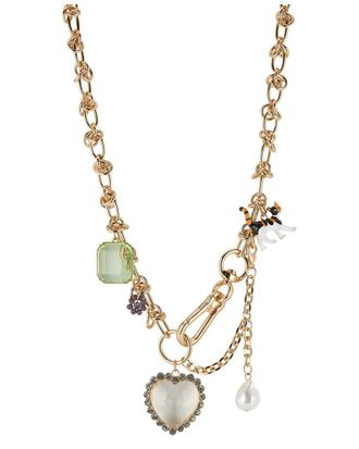 Sphera Milano Plated 17.5Mm Pearl Cz Necklace