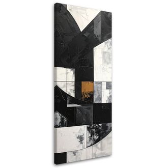 Feeby Impresi&oacute;n De Imagen, Formas Geom&eacute;tricas Abstracci&oacute;n Blanco Y Negro, 40x120