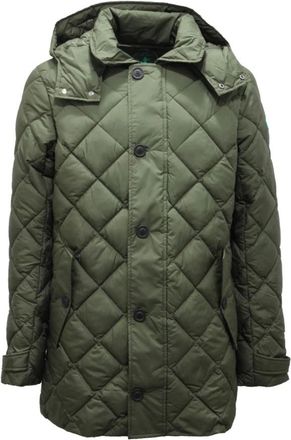 Save The Duck Groene Gewatteerde Jas Maverick Stijl - Heren - Winterjassen - Groen - S - Polyester - Jassen