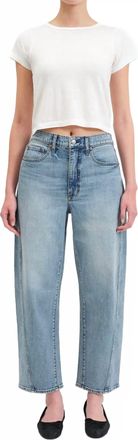 Daze Westward Barrel Leg Jeans In Blue