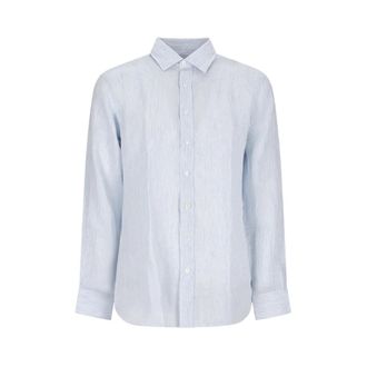 Lardini Stijlvolle Gewassen Herenoverhemd - Heren - Casual Overhemden - Blauw - XL - Overhemden
