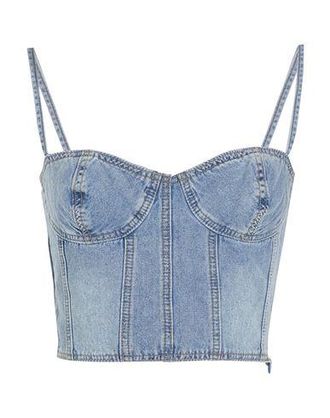 8 by YOOX ORGANIC COTTON DENIM BUSTIER
