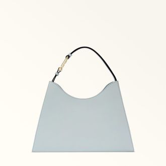 Furla Nuvola Shoulder Bag Artemisia Blue Claris Lux Calf Leather Woman