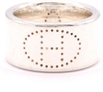Herm&egrave;s Sterling Silver 925 Band Ring (Pre-Owned)