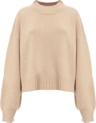 Malo Crew Neck van Luxe Kasjmier - Dames - Cashmere truien - Beige - S - Kasjmier - Truien & Vesten