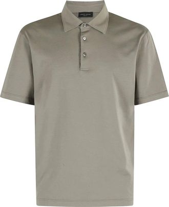 Roberto Collina Polo Shirts, male, Green, Size: 2XL Polo