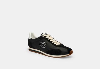 Coach Mens Flat Sneaker in Black, Size 11